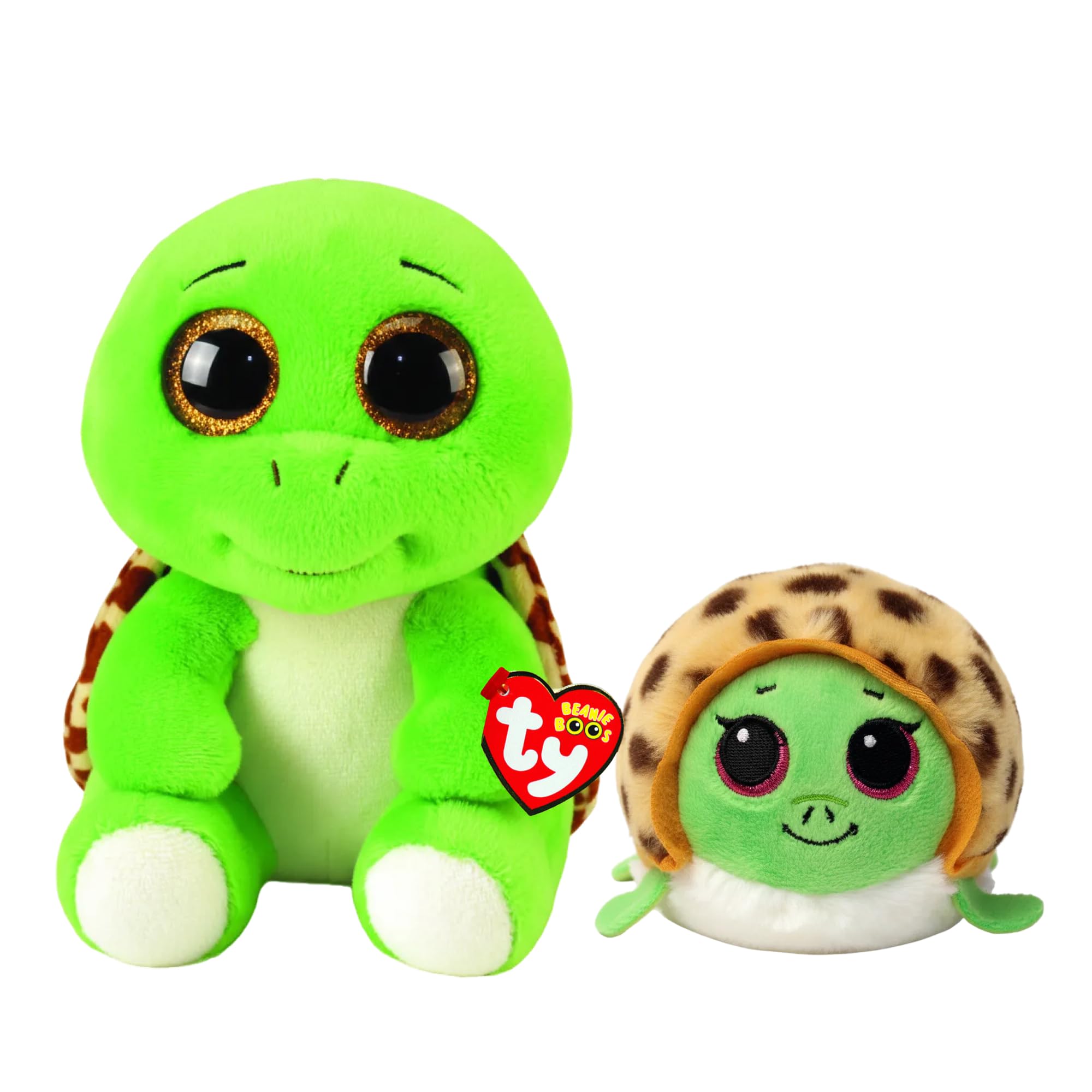 TY Turbo Beanie & Cruiser Beanie Bouncer 2-Piece Set, 15cm Soft Plush Teddy & 7cm Bouncy Plush Ball