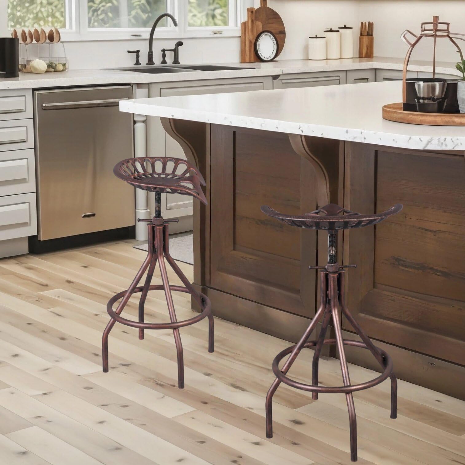 PASTIME.ORIGINALSTOOL【0/0】 Amazon.com: Diwhy Rustic Farmhouse Barstool Tractor Seat