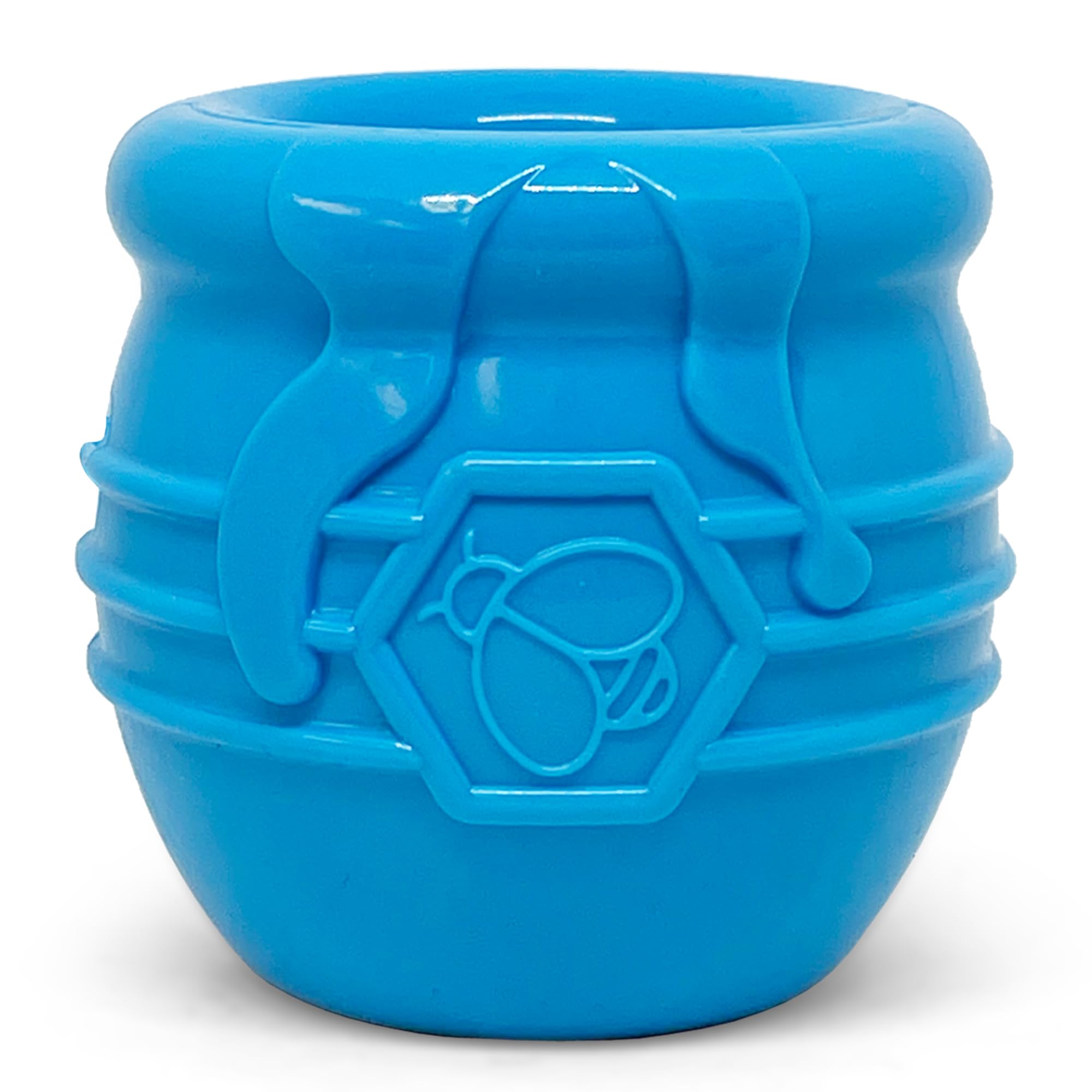 SodaPup Honey Pot – Durable Dog Treat Dispenser & Enrichment Toy Made in USA from Non-Toxic, Pet Safe, Food Safe Natural Rubber Material for Mental