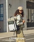 LOVEVOOK Airline Approved Travel Laptop Carry on Backpack for Women,4Pcs