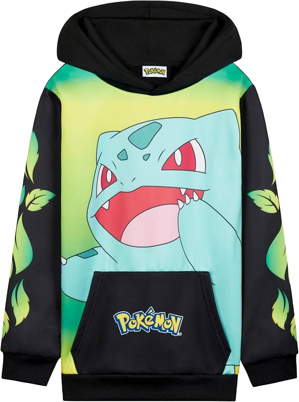 Sudadera Pokémon para Niños y Adolescentes con Capucha, Suéter Anime Cálido de Pikachu