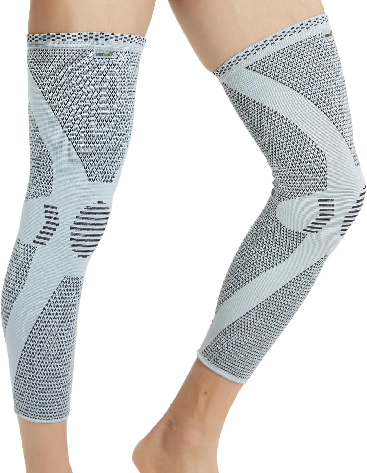 Knee & Leg Support Brace - Breathable (Gray Color, Size S, 1 Pair)