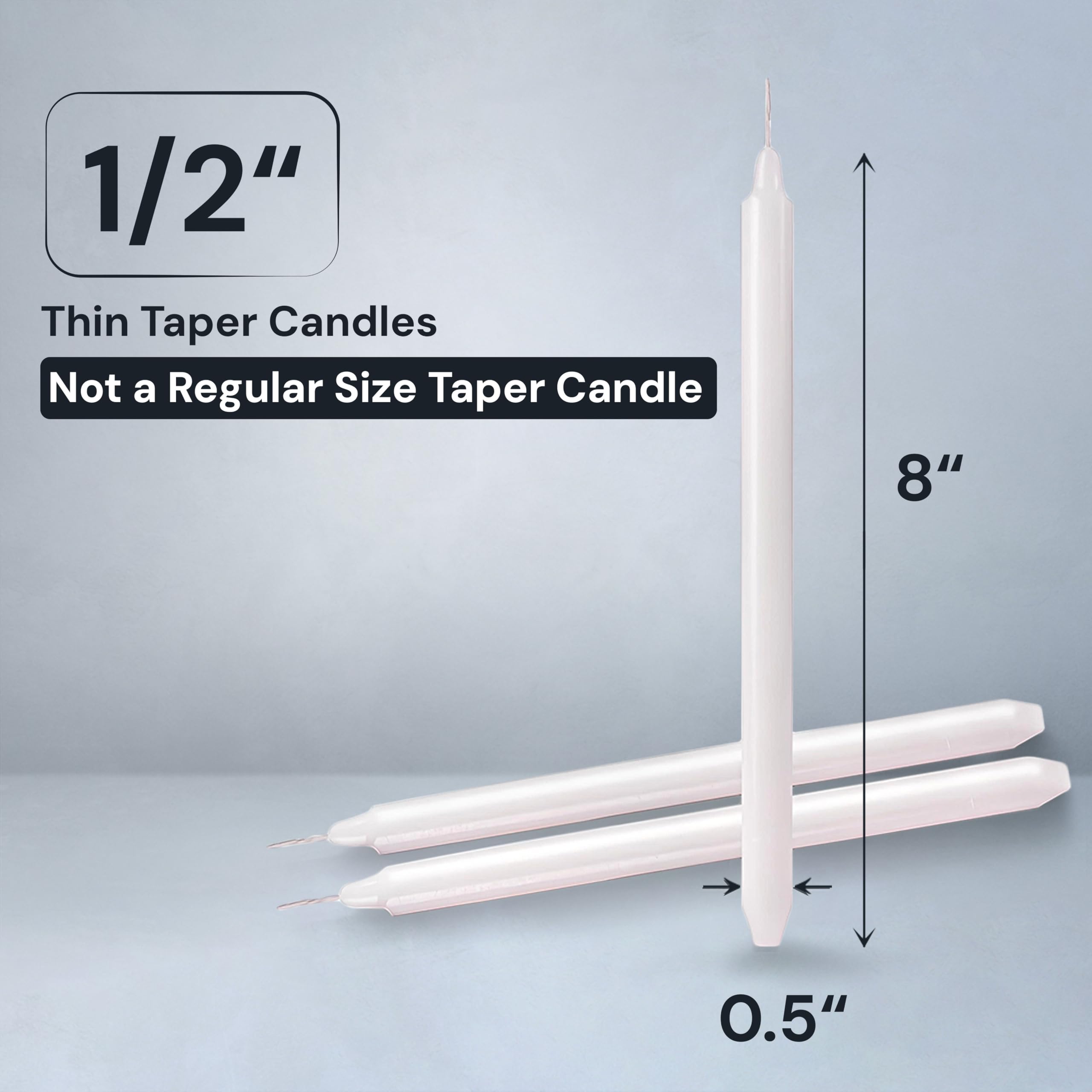 OShadow - Candele affusolate – Confezione da 10 candele senza profumo, 20 cm, progettate specificamente per il portacandele OShadow