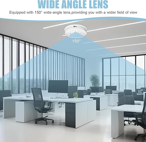 Miniatura 6 de Dispositivo de grabación de estilo detector de humo - Monitoreo de propiedades y equipos en interiores - Grabadora Wi-Fi 1080P