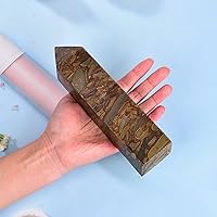 Vista 53 de JIC Gem Extra Large Rare Dendritic Jade Crystal Tower Natural Quartz Crystal Tower Point Wand Large Crystals and Stone Energy Crystal Wand Home