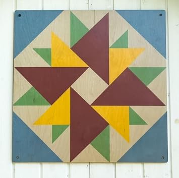 Zylina Chicken Coop & Garden Art - Blue Fire Double Astor Quilt