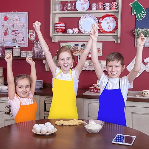 Miniatura 5 de MEEZY Delantal infantil para pintar arte, delantales de pintura, arte en color, a granel para niños pequeños y niños, actividades creativas,