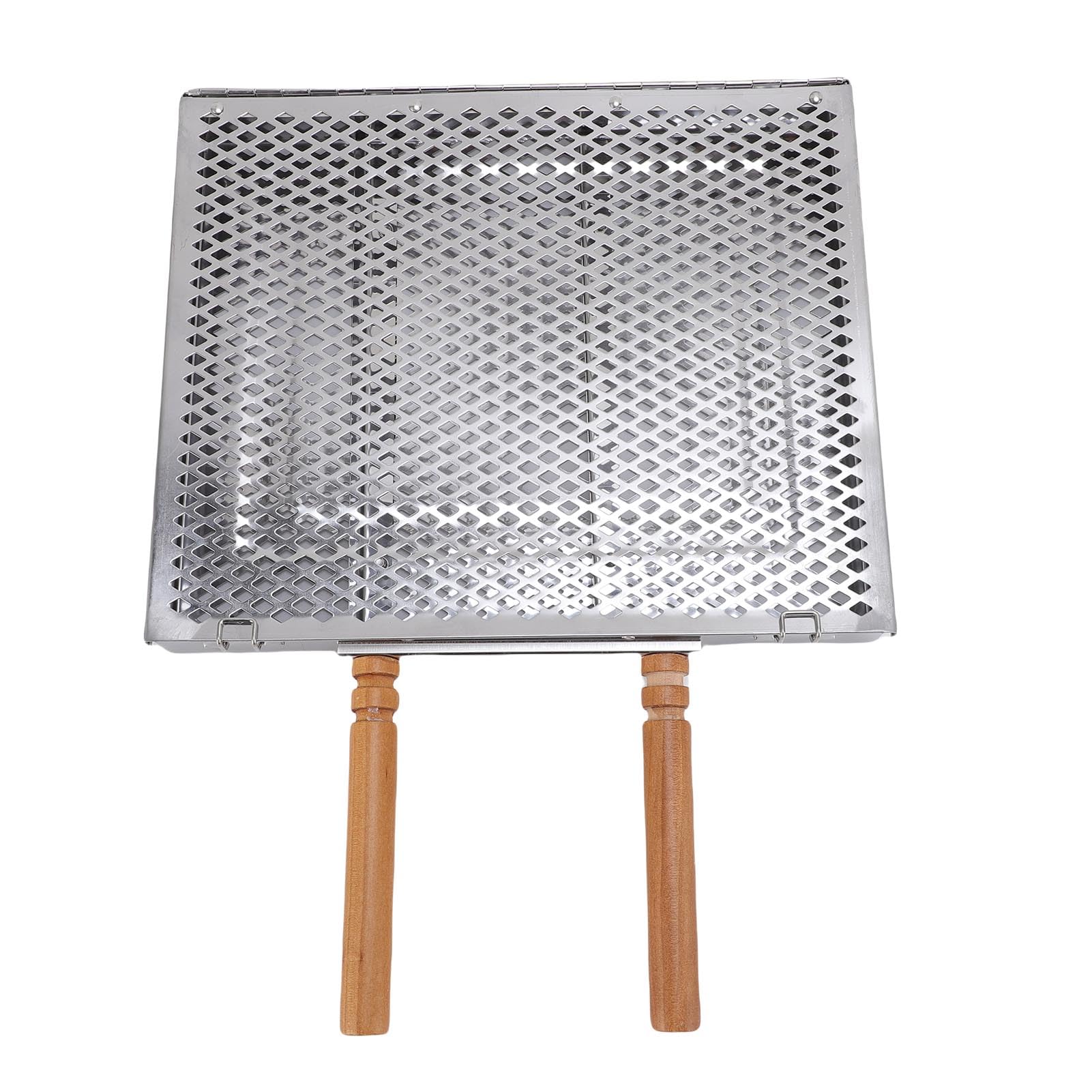 Fabater Cestino per Grill Barbecue Realizzato in Acciaio Inossidabile con una Sala da Personalizzabile per Cibi Versatili, per Griglie da Giardino (doppia maniglia)