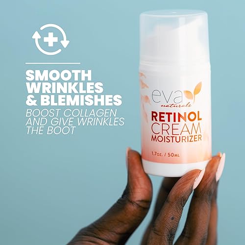 Miniatura 4 de Eva Naturals Crema de retinol antienvejecimiento para la cara, antiarrugas, complejo de retinol, crema hidratante de día y noche con ácido
