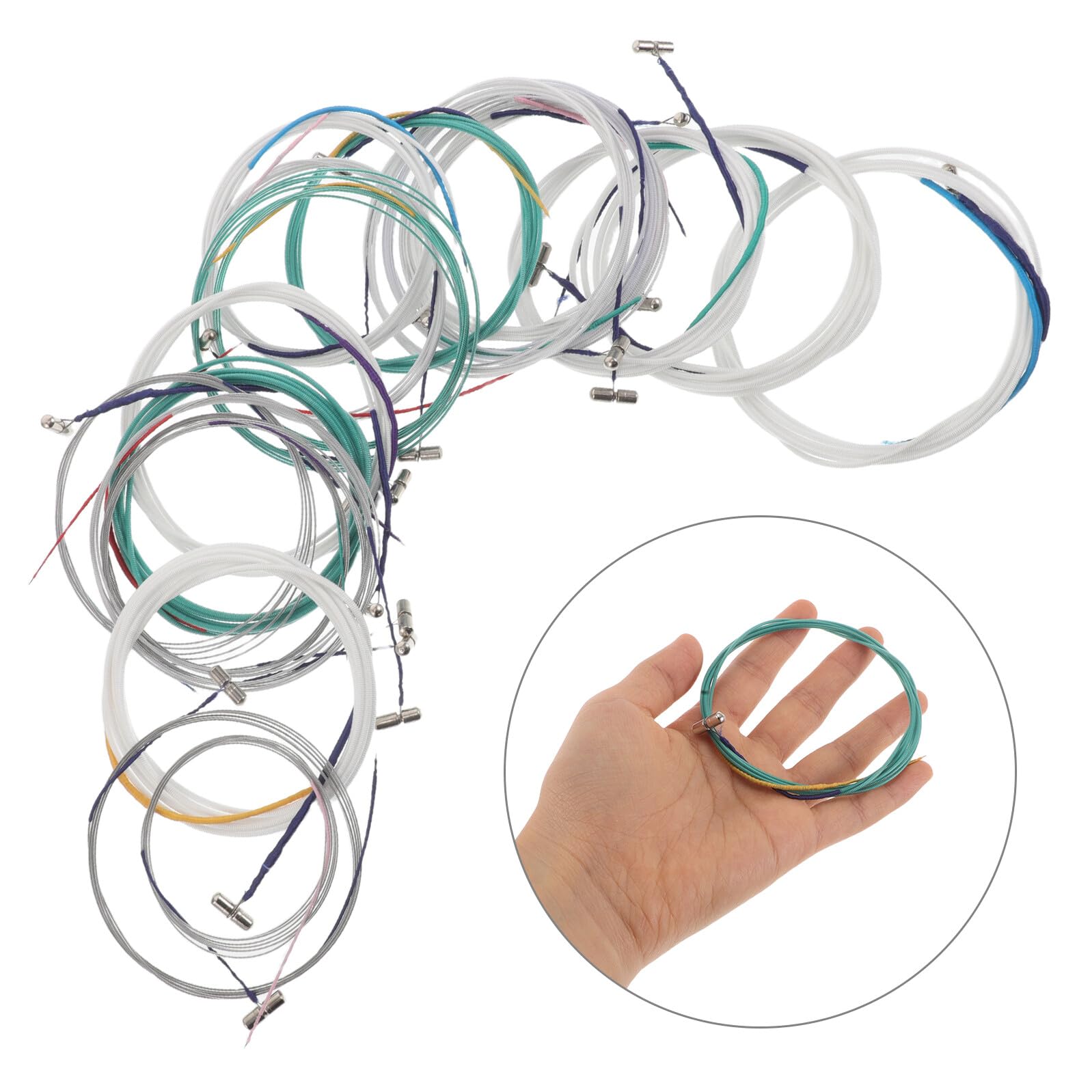 Corde per Guzheng 21pezzi Metallo 163cm Standard per Principianti e Bambini, Sostituzione Corde Zither per Pratica Musicale e Spettacoli