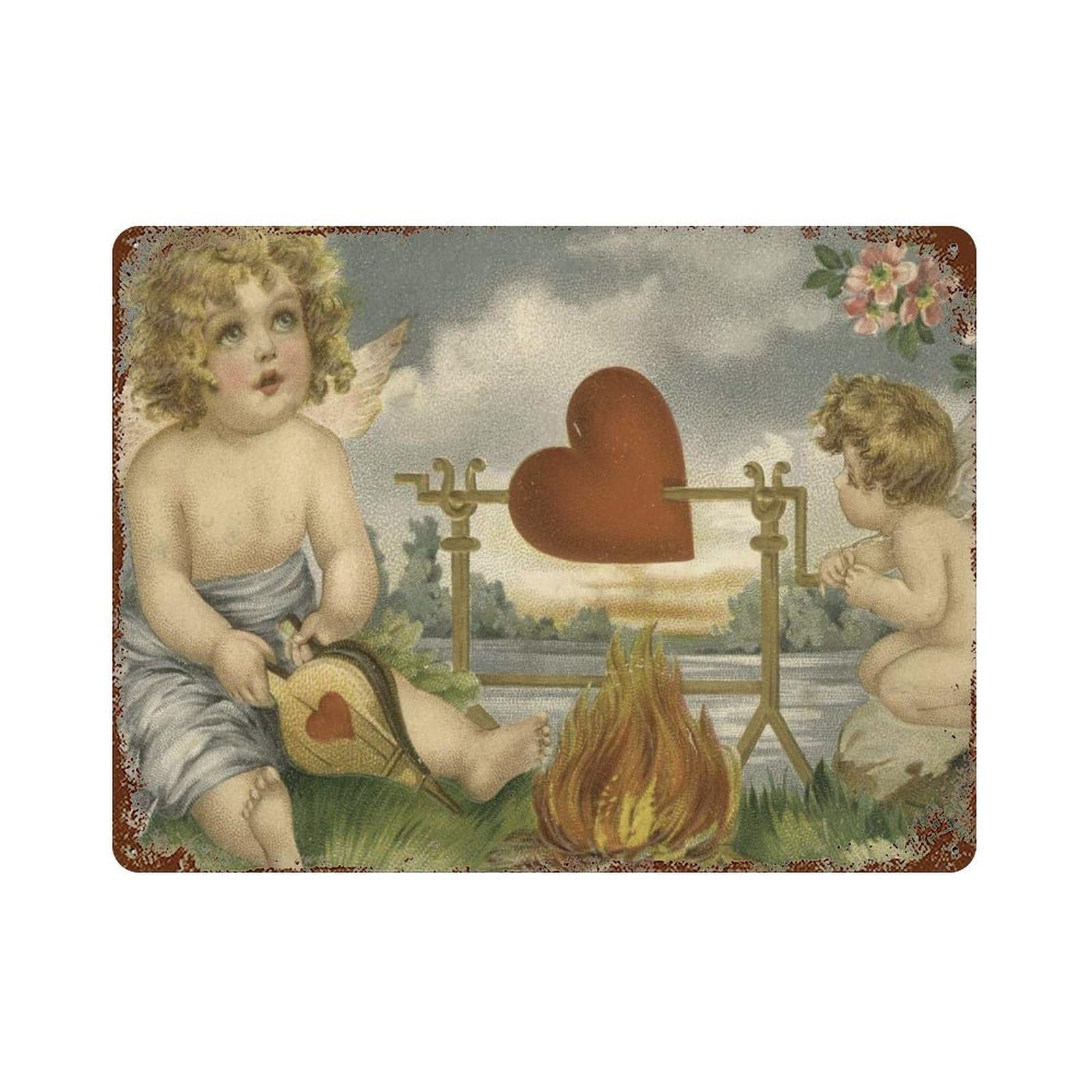 xiaoxiaoshen Heart-shaped Valentine's Day Decorative Painting, Vintage Artwork Wall Decor Art Metal Tin Poster Modern Home Decor Art Home Bar Shop Decorations Vintage Sign 30x40cm