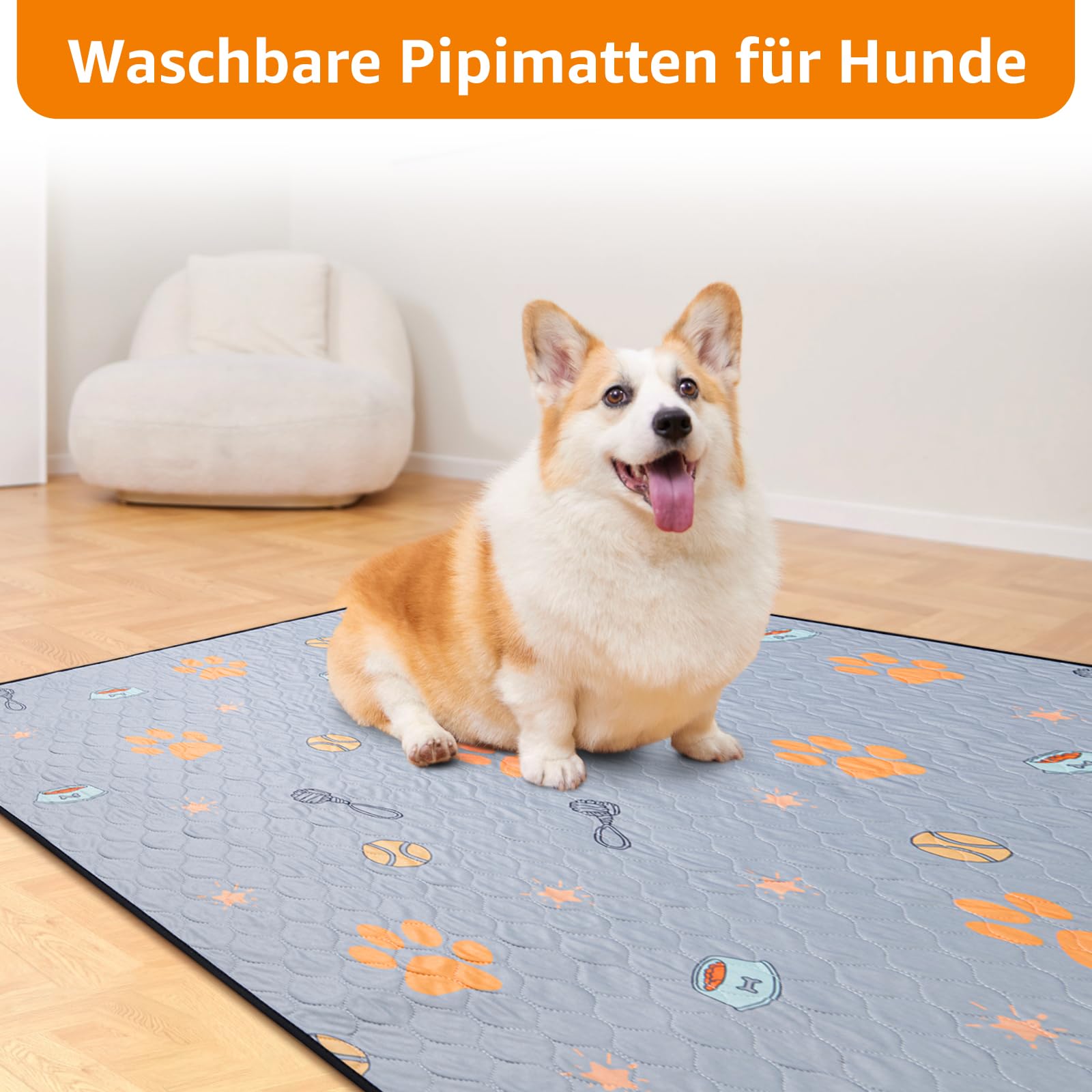 Almohadillas lavables para cachorros, paquete de 2 alfombrillas PIPI súper absorbentes para perros, almohadillas antideslizantes para entrenamiento de cachorros para sofás, caño de cachorro o suelo