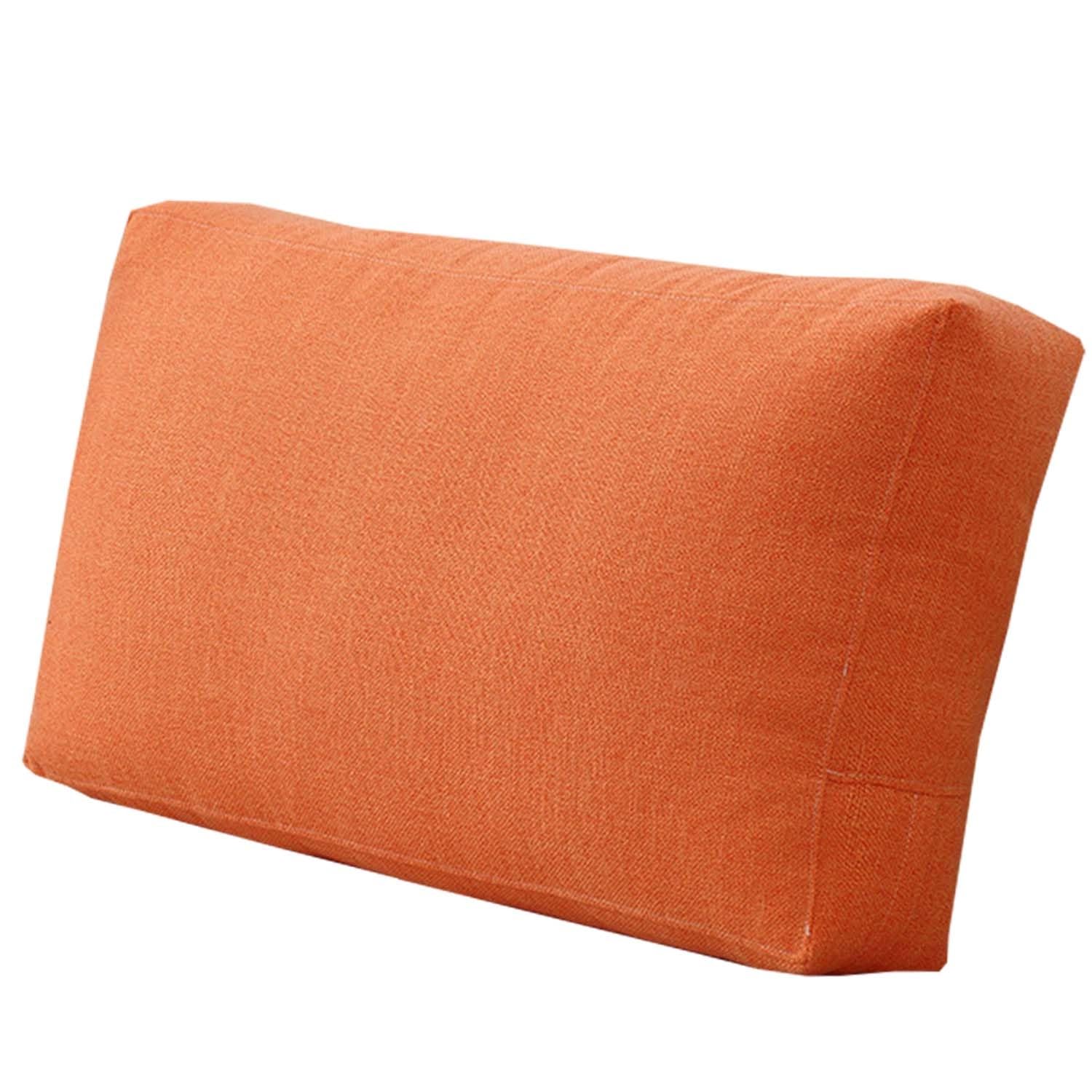AQIGR Cushion Cover for Couch with Zipper Decorative Pillow Case, Linen Protectors Cover Grey/White/Green Super Soft Cushion Cover for Living Room Bedroom Sofa Couch Cushion Cover(Orange,60x40x15CM)