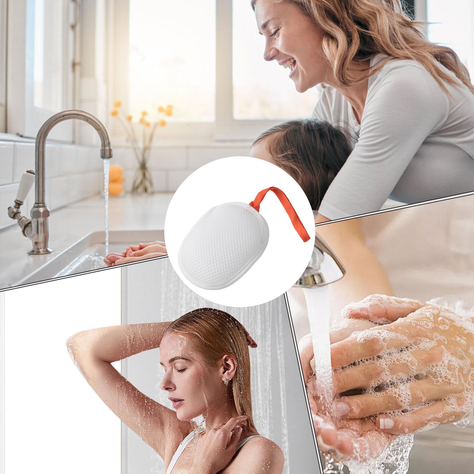 Bolsa de malla para el jabón | Bolsa de jabón de barra de espuma para la ducha | Topeador de lavadoras para mujeres Bath -senderismo gimnasio de viaje de viajes para acampar para acampar