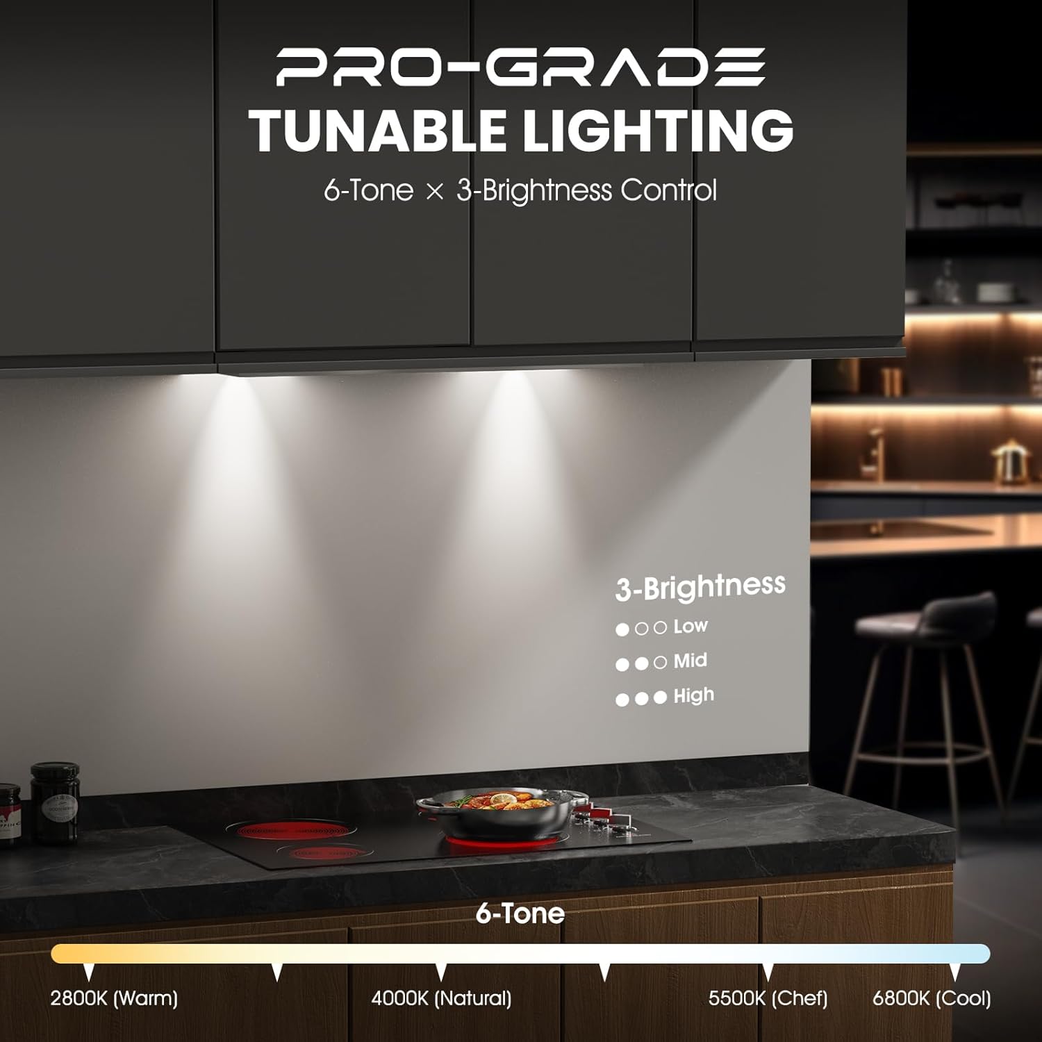 30 inch Range Hood Insert, 900 CFM Kitchen Vent Hood with Full Copper Motor, Triple Smart Controls, Tunable LED Lighting, Included Charcoal Filters & Duct Pipe