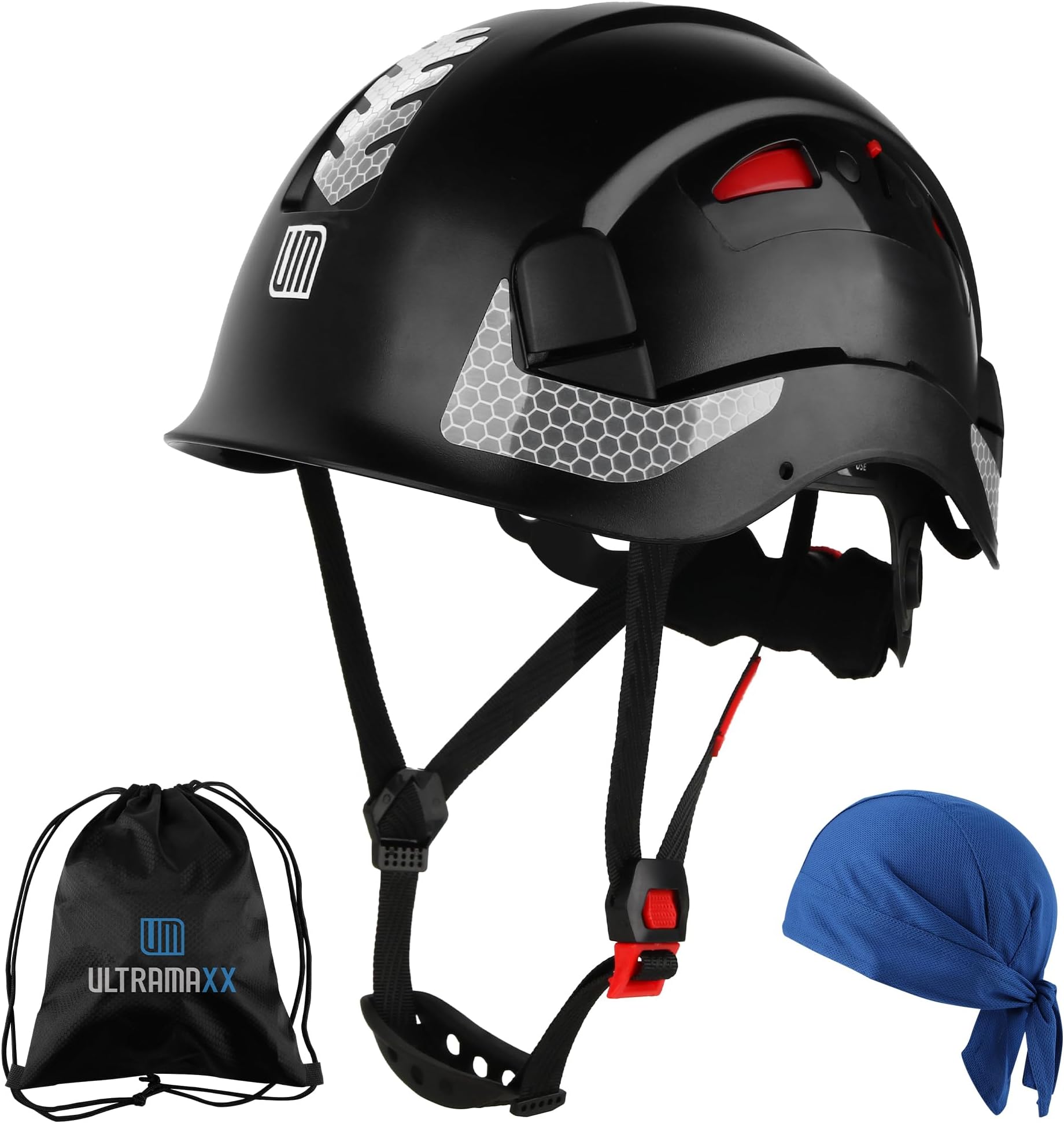 UM ULTRAMAXX Safety Helmet Hard Hat, ANSI Z89.1 Approved Lightweight Vented Work Helmet, 6-Point Adjustable Ratchet Suspension Hardhat Ideal for Industrial and Construction
