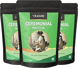 TE-A-ME Ceremonial Matcha 50g - Pack of 3 | Japanese Matcha Green Tea Powder | 150g