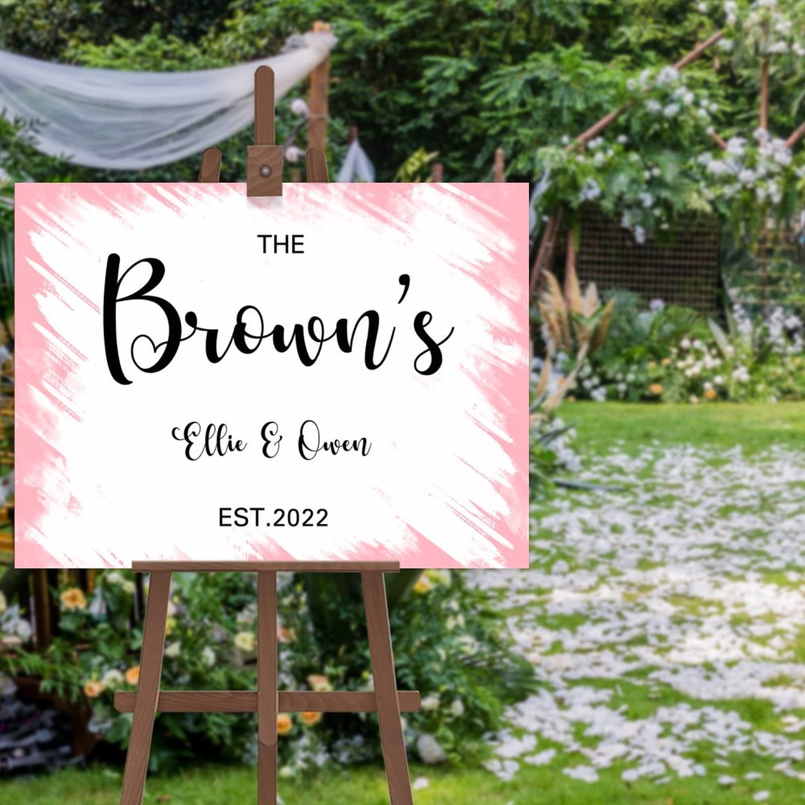 Panneau de bienvenue mariage personnalisé pour guider facilement vos invités