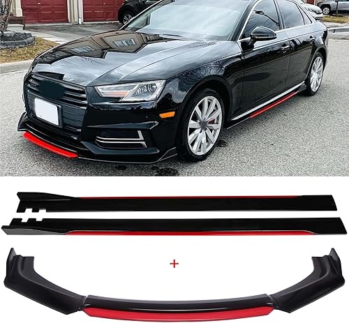 Miniatura 8 de Alerón universal para parachoques delantero, difusor de alerón de barbilla, protector de ala protectora, kit de carrocería de coche con extensión de