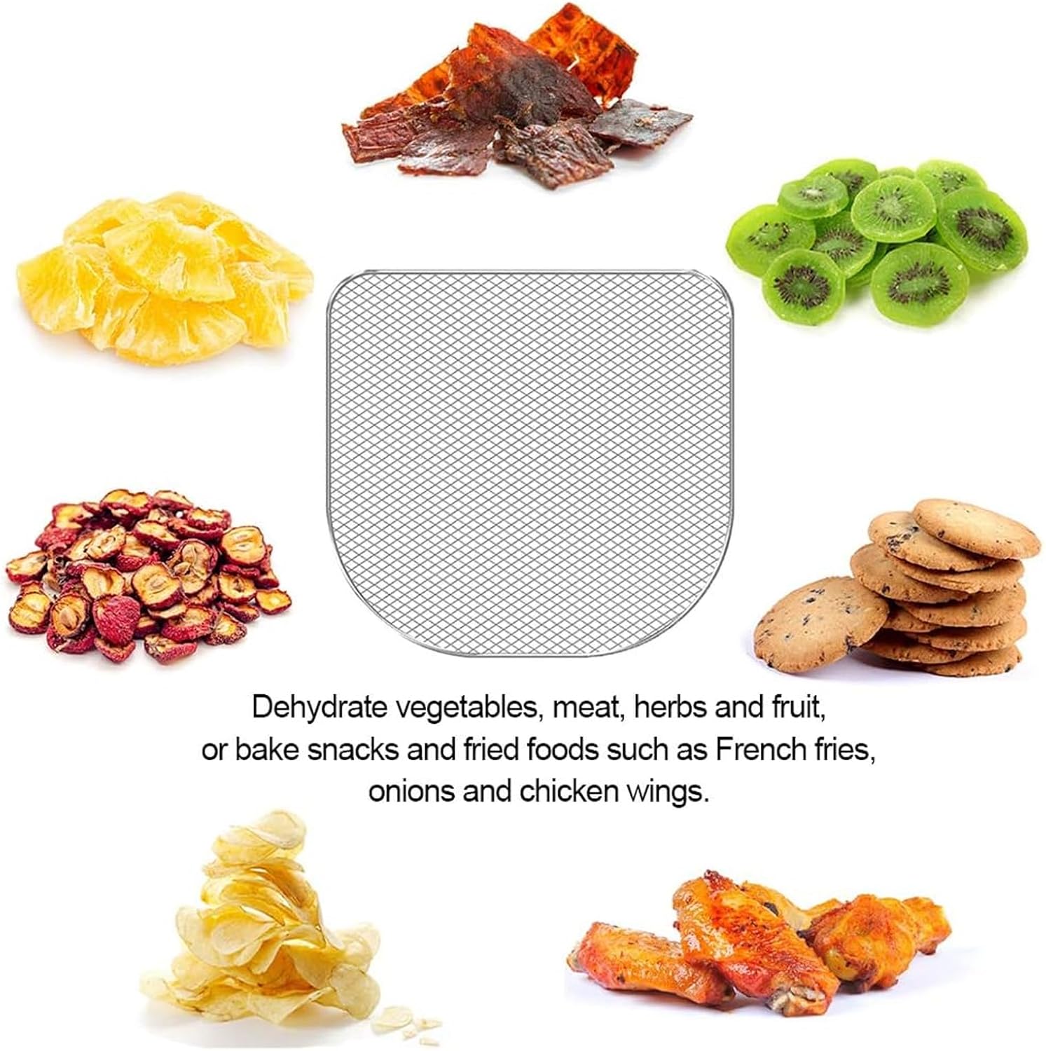 Muloo 3 Pack Air Fryer Grilling Stand Dehydrator Racks Air Flow Racks Air Fryer Rack for ChefmanPowerXL Air FryerProCaynel