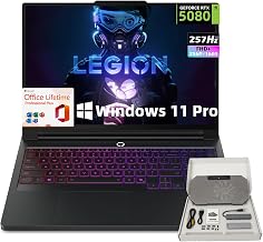 Lenovo Legion Pro 7i Gaming Laptop, NVIDIA GeForce RTX 5080 16GB GDDR7, Ultra 9 24-Core (Up to 2.7 GHz), 16'' 2560x1600 240 Hz OLED Display, Windows 11 Pro, Office Pro Lifetime (64GB DDR5 | 4TB SSD)