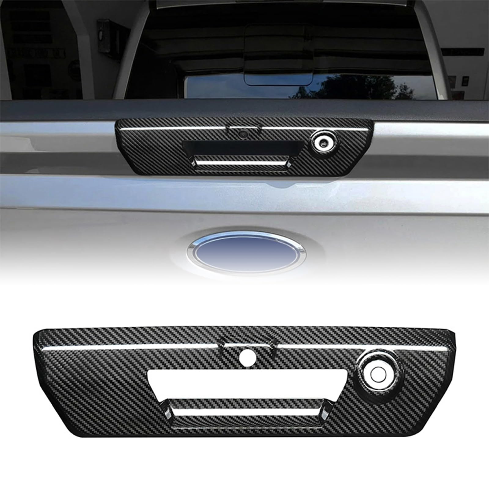 Garniture de poignée arrière Ford F150 en carbone sec anti-rayures