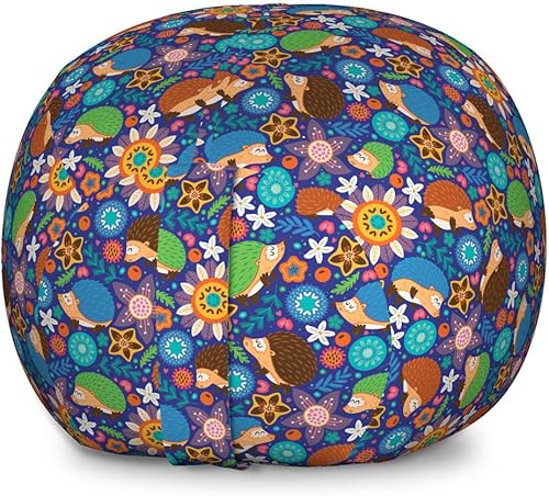 Miniatura 4 de Lunarable Orca - Silla de almacenamiento para juguetes, patrón continuo de ballena, tiburón y tortuga, burbujas de animales acuáticos, organizador