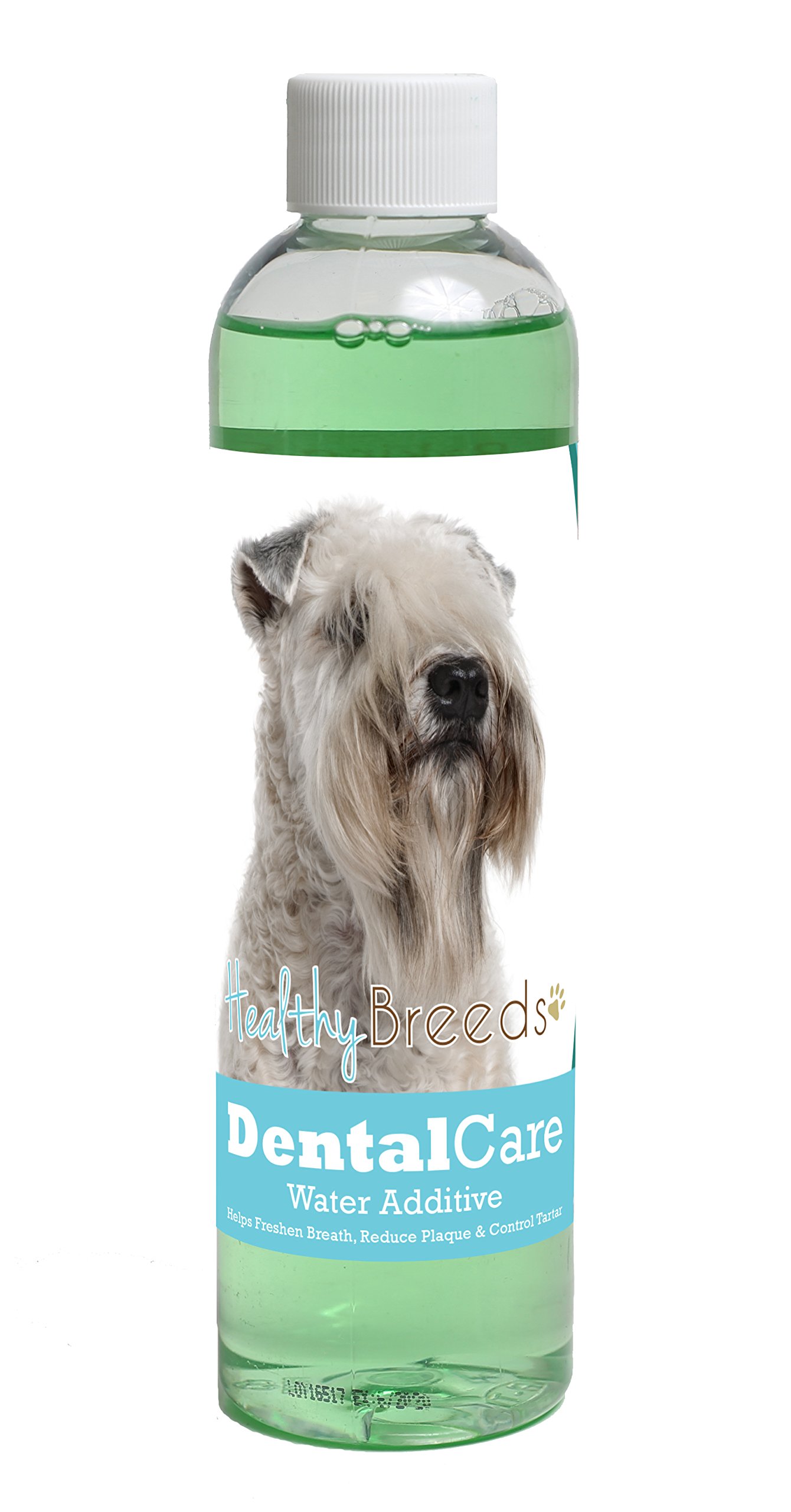 Healthy Breeds Dog Dental Care Water Additive for Soft Coated Wheaten Terrier - Helps Freshen Breath, Reduce Plaque &amp; Control Tartar - Mint Flavor - 8 oz