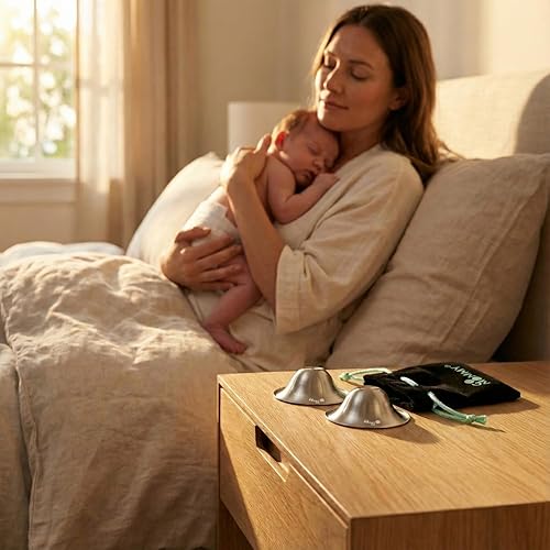 Miniatura 6 de Go Mommy - Protectores de pezones de plata pura 999 para lactancia materna recién nacido y un esencial para la lactancia materna - Copas de