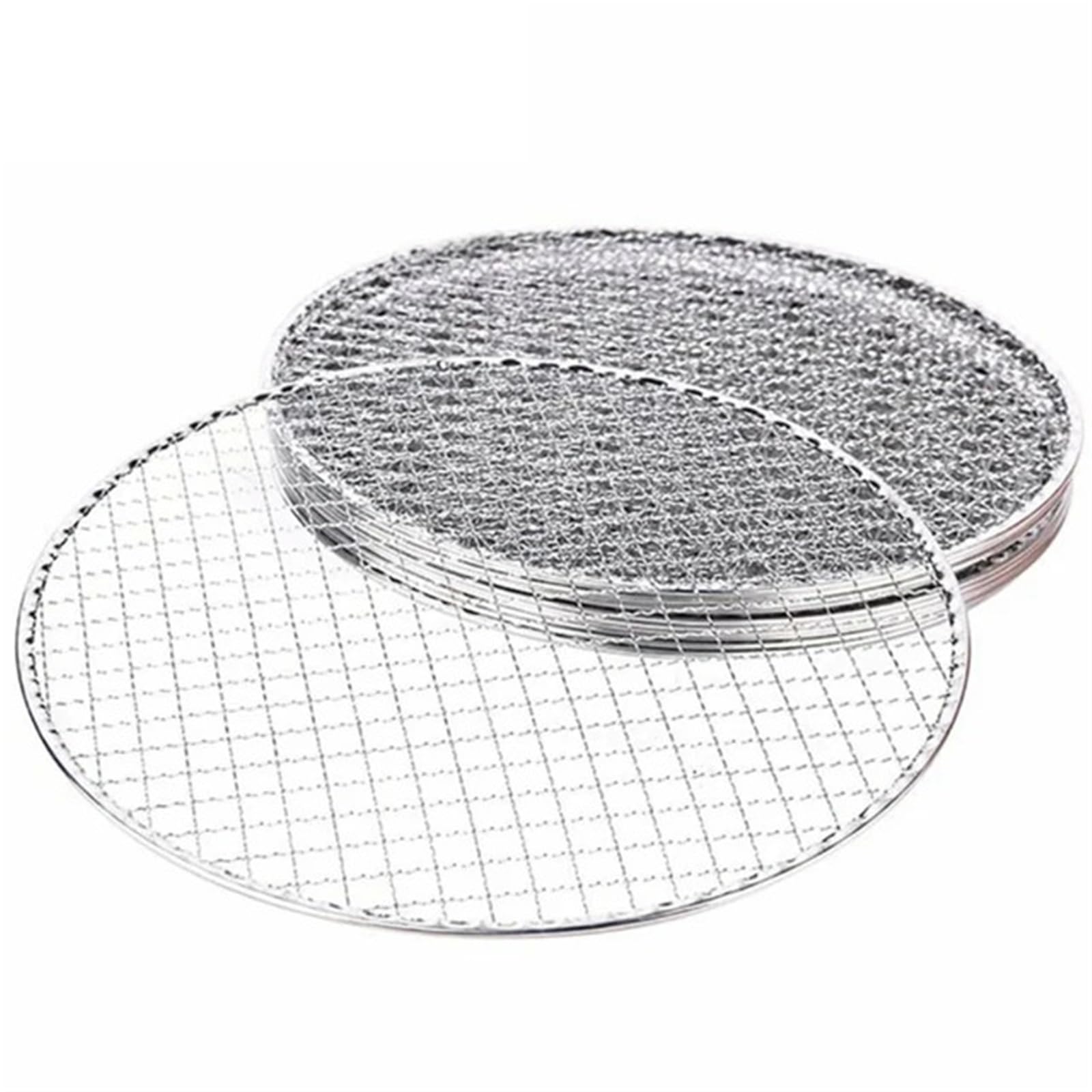 Zestaw 5 okrągłych kratek chłodzących do grilla ze stali nierdzewnej 304 pieczenia na parze świeżym powietrzu, kempingu, wiele rozmiarów(L)