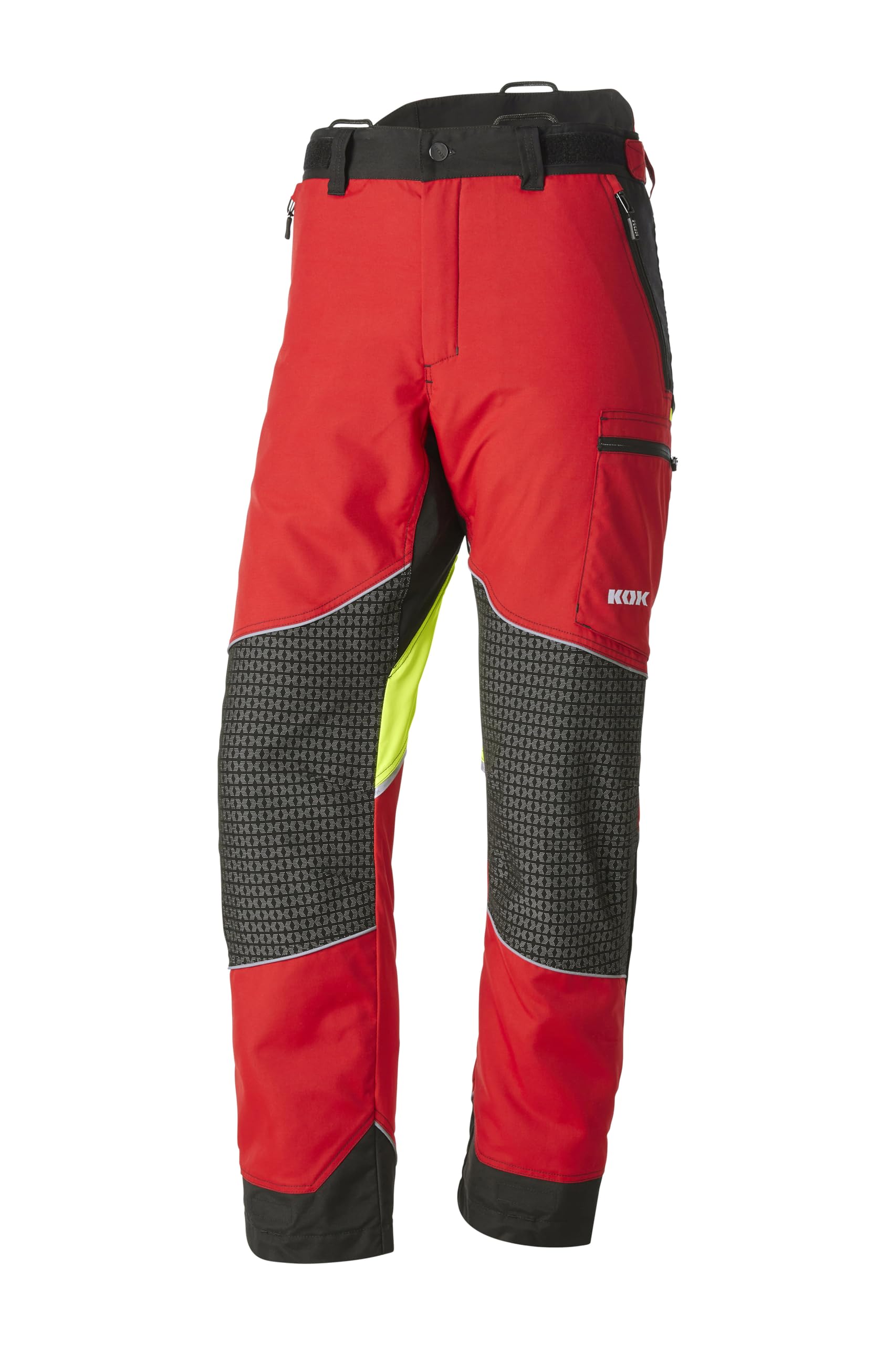 KOX Schnittschutzhose Light 2.0 Rot/Gelb | Typ A