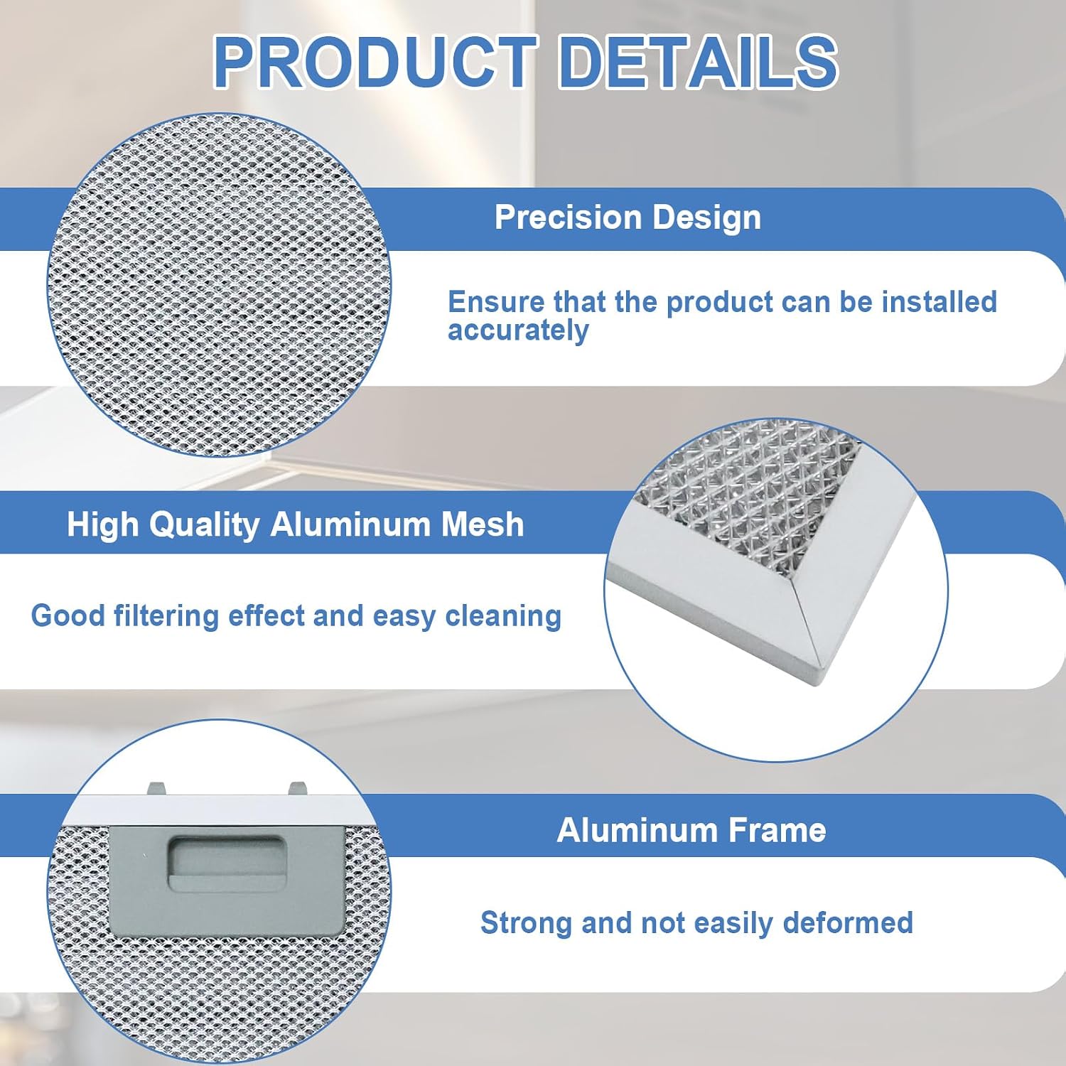 WB02X11012 Range Hood Grease Filter Compatible with GE 5 Layer Aluminum Vent Range Hood Filters JV566H1SS JV566H2SS JV665H1BB JV665H1CC JV665H1WW, 17-1/2 x 11-5/8 Inches - 2 Pack