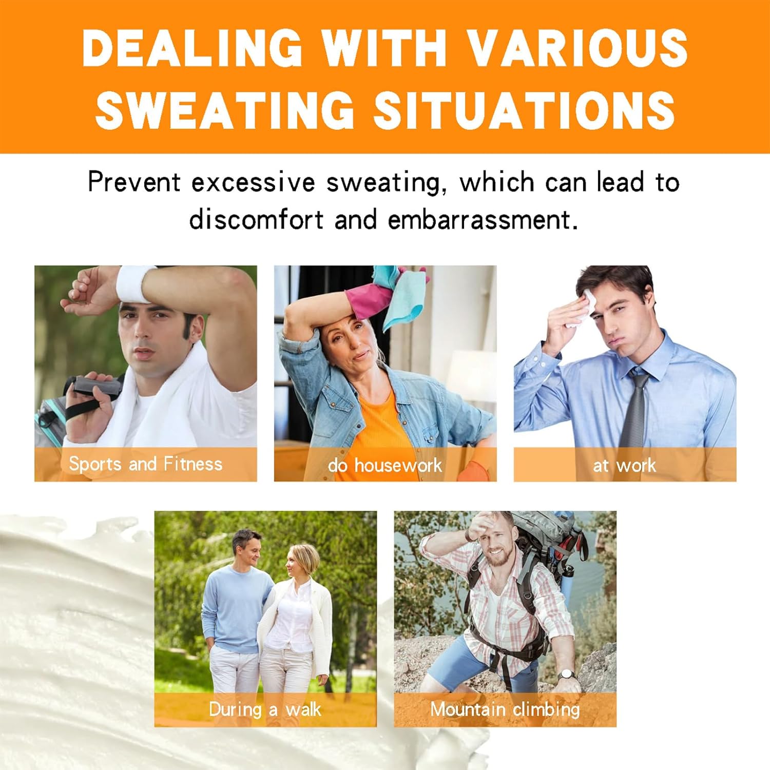 Face Antiperspirant Sweat Absorbing Lotion, Face Anti Sweat Lotion, Face Sweat Blocker, Antiperspirant and Oil Control, Forehead and Scalp, Reduces Face and Body Sweating (1) - Image 5