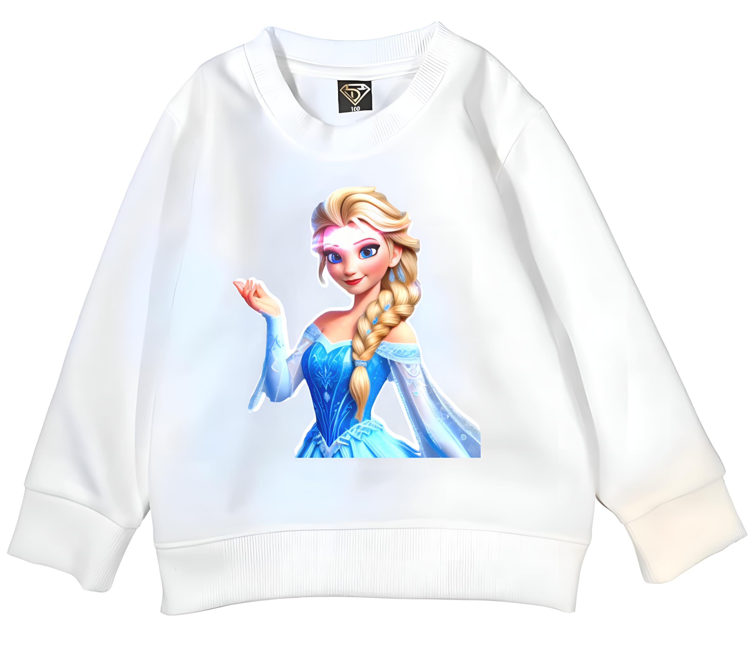 Sudadera Niña Princesa de Hielo con Luces Led, Sudadera Niñas Princesas con Luces Led, Ropa Infantil Mágica y Elegante