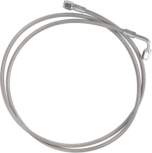 Miniatura 13 de AN3 - Línea de alimentación de aceite turbo de acero trenzado de 90 grados a extremo de manguera recta, turbocompresor remoto de 42 pulgadas, línea