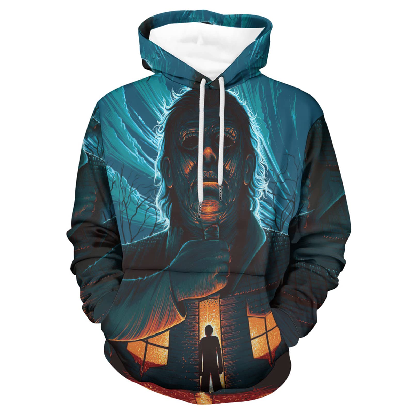 Halloween Michael Myers Hoodies Halloween Cosplay Costume Halloween Horror Movies Fans Pullover Hooded Sweatshirt for Unisex