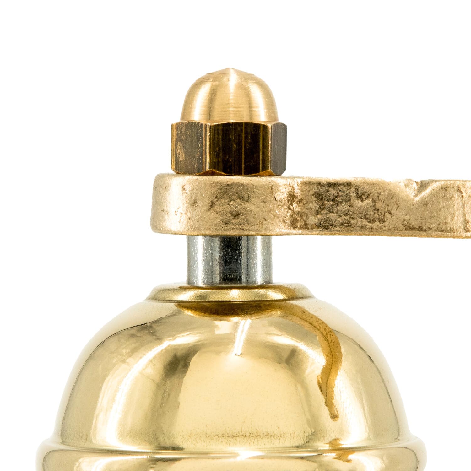 Original Greek Pepper Mill, 8-Inch Brass – European Manual Pepper Grinder, Refillable, with Polishing Cloth, view 5