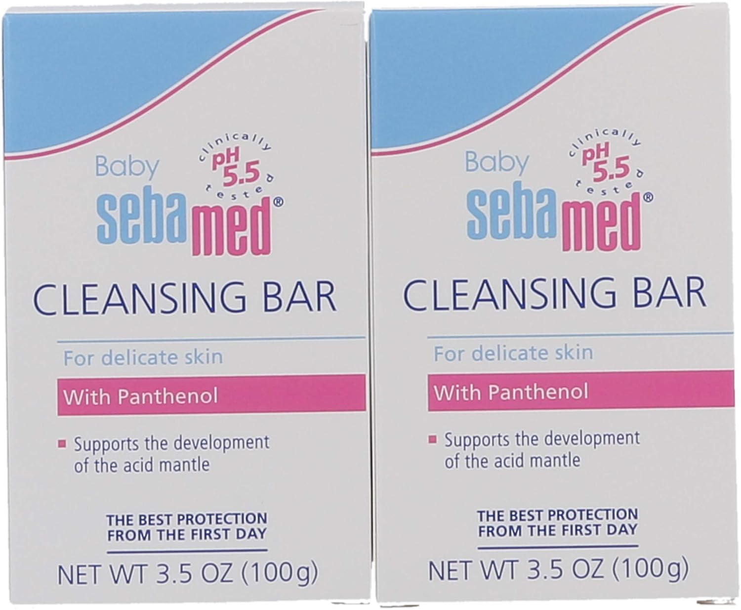 SEBAMED Baby Ultra Mild Cleansing Bar Pack of 2 – Hypoallergenic Non-irritating Cleanser with Vitamins and Amino Acids 3.5 Ounces (100g) 2pk