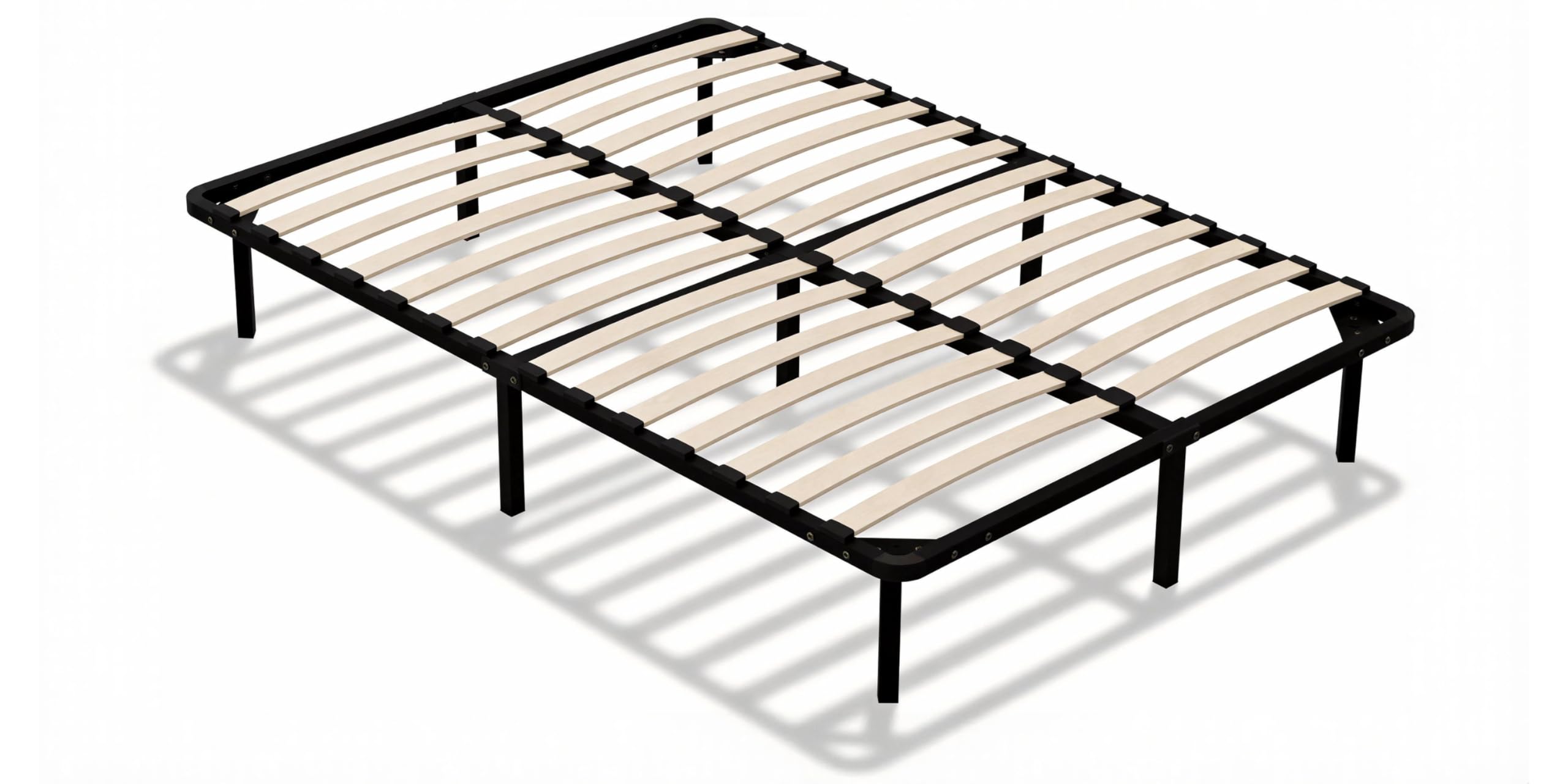 DEWINNER Rete Una Piazza e Mezza 120x190 | Altezza 35cm | 9 Gambe | 2x14 File di Doghe | Rete Ortopedica | Letto una piazza e mezza rete 120x190 | Da montare | Per Letto Cameretta