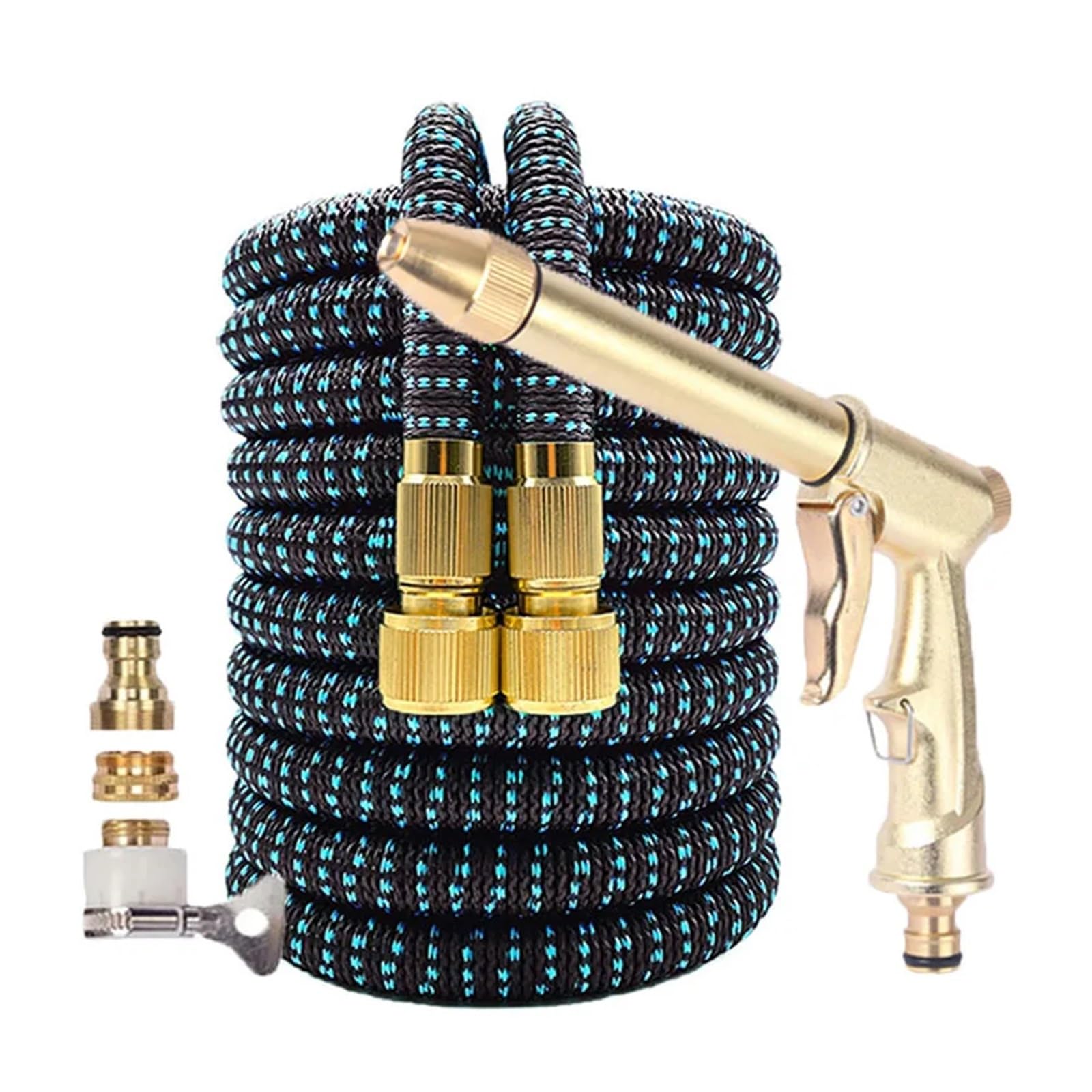 ROBAUN Garden Hose Flexible Expandable Garden Hose Watering Hose Irrigation Tools High Pressure Car Wash Hose Pipe With Spray Set Expandable Water Pipe(J09,1/2''_125FT)