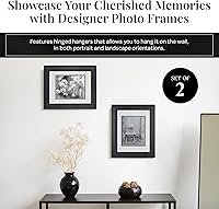 Vista 7 de Old Town Portarretratos de diseño, marco de fotos de 11 x 14 pulgadas, paquete de 2 con parte trasera de terciopelo de lujo y tapete extraíble de 8