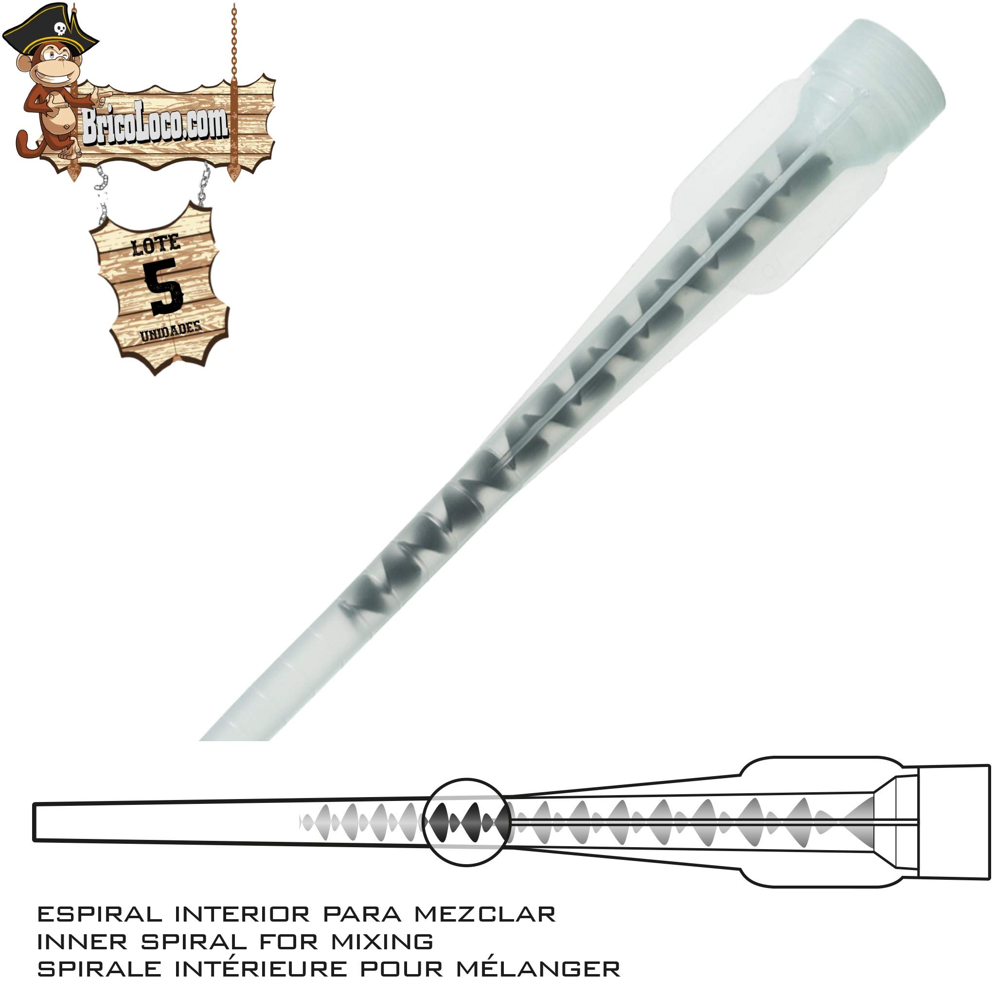 BricoLoco Kit Anclaje Químico Profesional| Taco químico y accesorios | Estuche Profesional de -> 2 Taco químico Epoxi 410 ML. + 5 Boquillas + 1 Pistola + 10 tamices + 10 espárragos