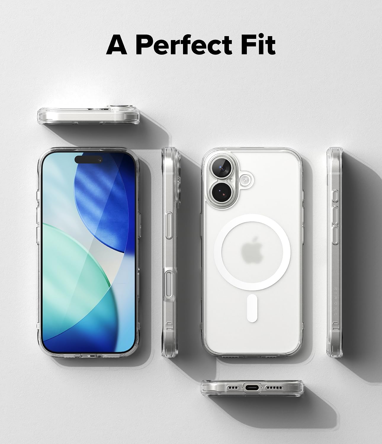 Ringke Fusion for iPhone 17 Case [Compatible with MagSafe] Oil & Dirt Resistant Anti-Fingerprint Technology Prevents Oily Smudges - Magnetic Matte Clear