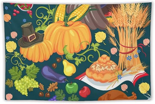 Cxassev Cartoon Cuisine Tapestry Wall Hanging Art for Bedroom Dorm Living Room 40"x60"