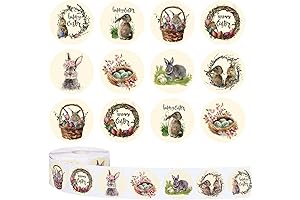 Rustic Rabbit Easter Stickers