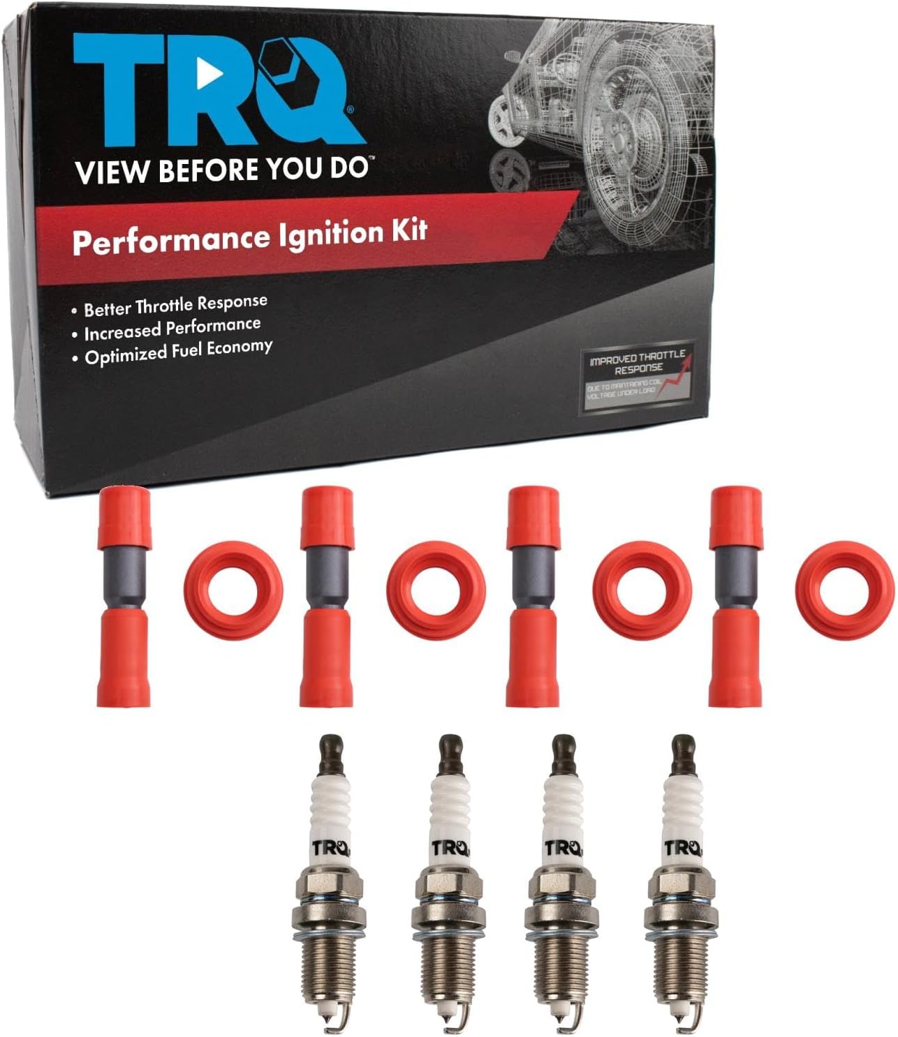 TRQ Ignition Kit Red Compatible with 2009-2013 Honda Fit