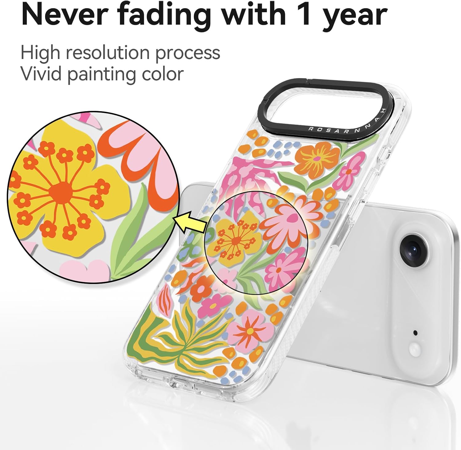 for iPhone Air Case Cute - Durable Shockproof 6.6 ft Drop Impact Phone Case - Funny Passion Flower Design for iPhone 17 Air (6.5") Clear - Image 5