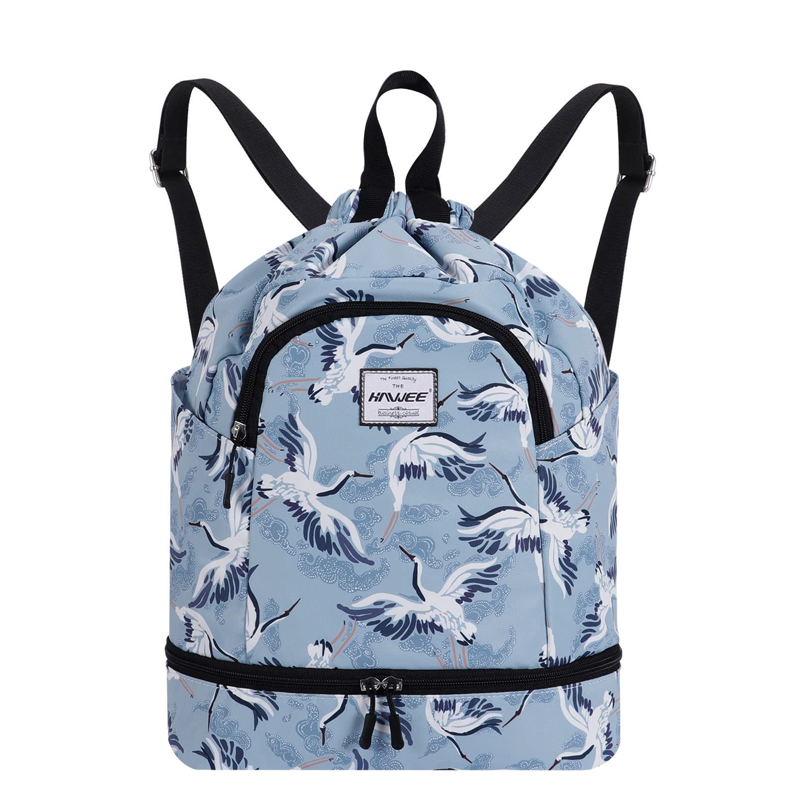 Impermeable Casual Mochila con Cordón Grande Deporte Bolso de Gimnasia Mochila de Cuerda Unisex para Mujer Hombre Vida Cotidiana Aire Libre Yoga Escuela Nadar Playa — view 54