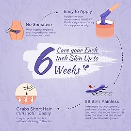 Ajoura 1lb Hard Lavender Wax Beads for Full Body Hair Removal - Brazilian, Bikini, Face, Eyebrows, Underarms, Arms, Chest, Back, Legs (Refill for Wax Warmer Kit, Purple)