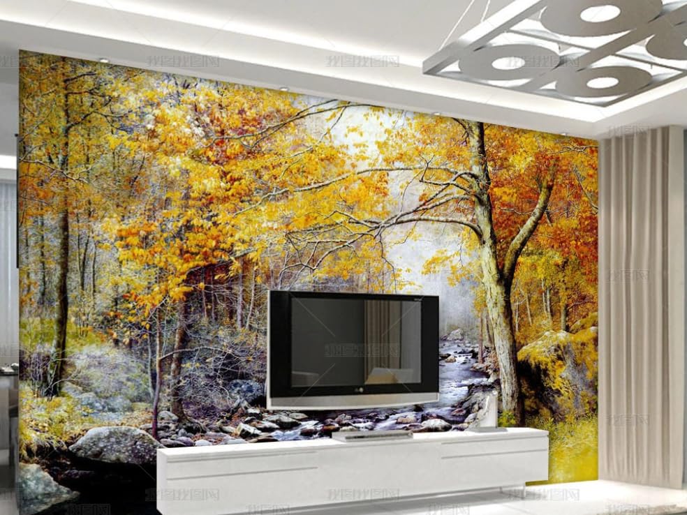Papier Peint Intissé Vue Forestière : Sublimer un Mur Terne de Salon ou Chambre